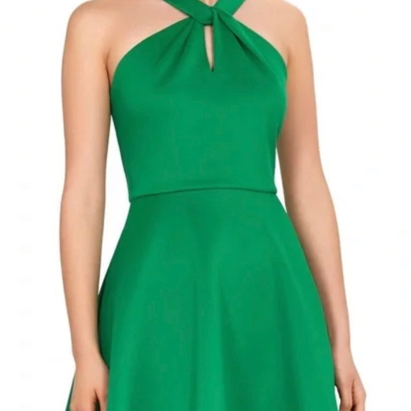 Ted Baker London Emerald Twist Front Halter mini dress. Size 2. Nwot - Picture 2 of 9